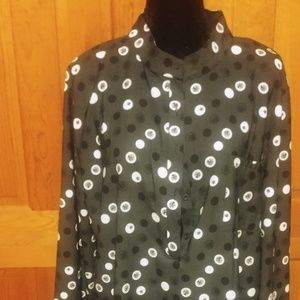 Nwot blouse with polka dots